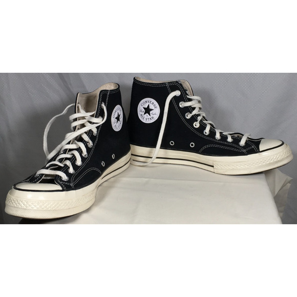 Converse Chuck 70 High Black/Black/Egret Canvas Men 11.5 / W 13.5 - Picture 6 of 11